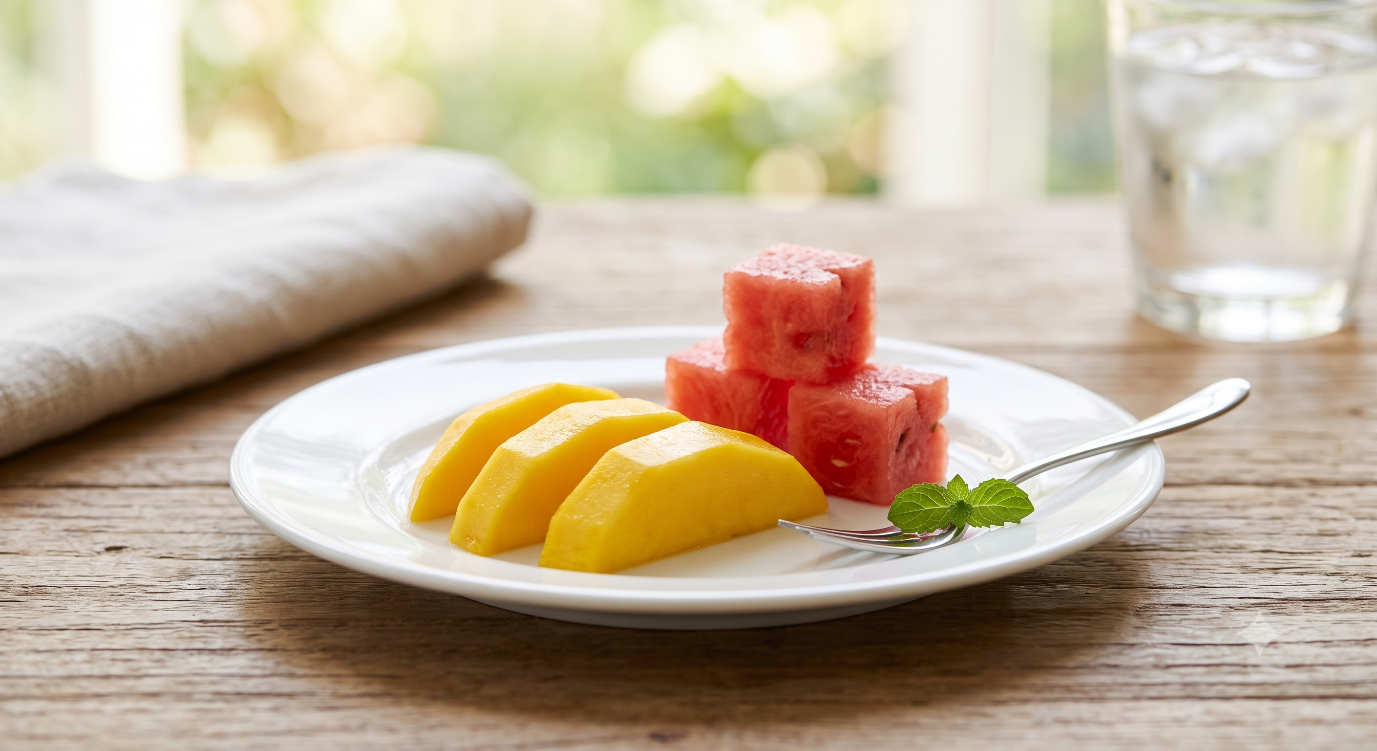 신선한 생망고 디저트 서비스